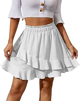Amazon.com: MISSLILIN Womens High Waist Asymmetrical Hem